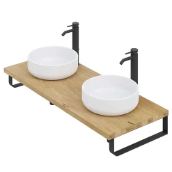 T-Bath Plan de toilette 121x49x3 cm hydrofuge placage chêne naturel