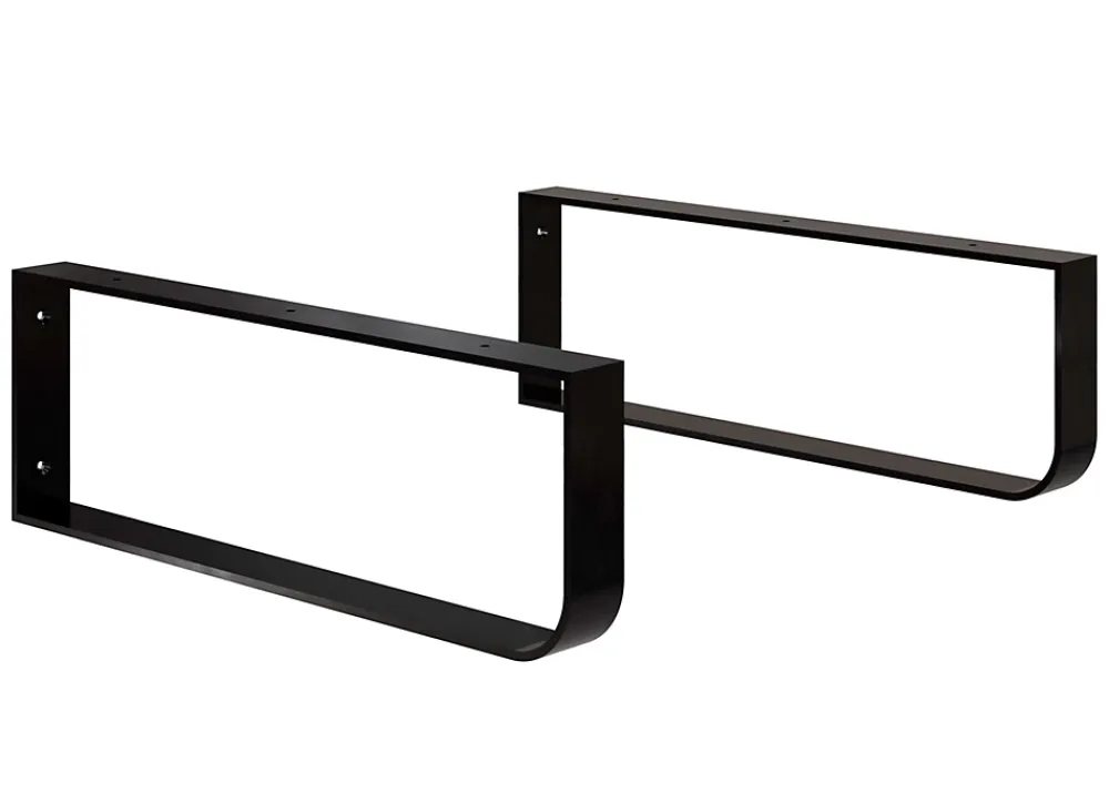 Plan De Travail Salle De Bains|T-Bath Plan de toilette 61x49x3 cm hydrofuge placage frêne naturel avec supports noirs