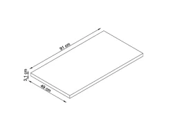Plan De Travail Salle De Bains|T-Bath Plan de toilette 91x49x3 cm hydrofuge placage frêne naturel