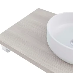 Plan De Travail Salle De Bains|T-Bath Plan de toilette 91x49x3 cm hydrofuge placage frêne naturel