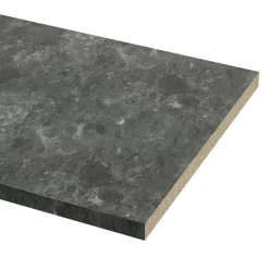 Plan De Travail Buanderie|GoodHome Plan de travail aspect marbre gris foncé Kala L.300 x l.62 x Ép.3,8 cm