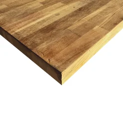 Wood&Sens Plan de travail bois massif Teck lamellé abouté L.250 x P.65 cm, Ep.26 mm