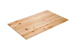 Wood&Sens Plan de travail bois massif Pin Rustique pleines lames L.240 x P.65 cm, Ep.26 mm