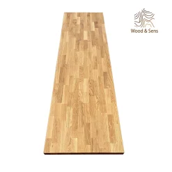 Wood&Sens Plan de travail Chêne plaqué huilé, L.240 cm x l.63,5 cm, Ep.37 mm