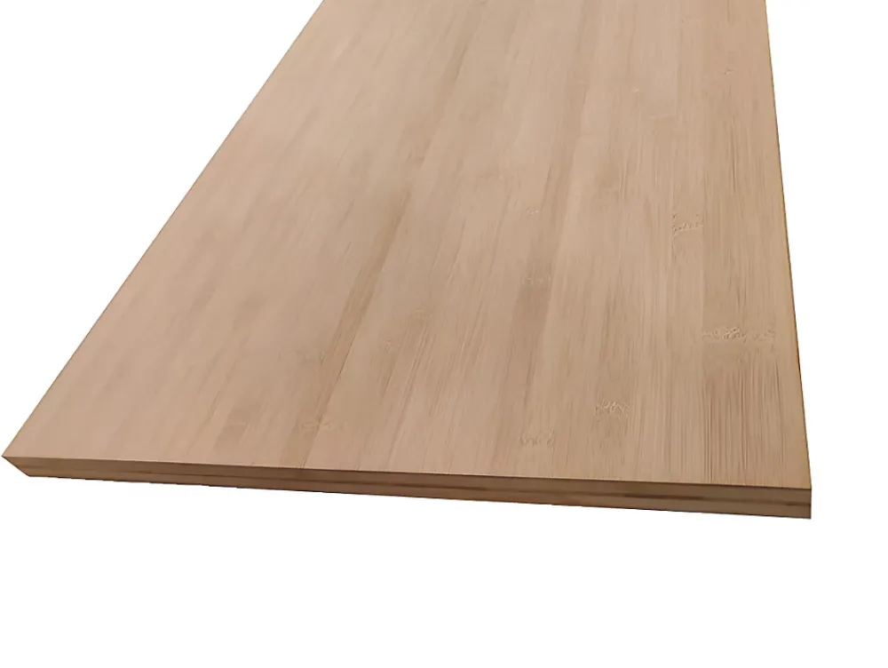 Plan de travail en bambou l.250 cm x l.65 cm x éP.3,6 cm