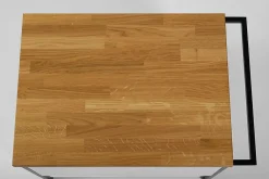 Furnidea Plan de travail en bois chêne massif naturel 60 cm pour meuble de salle de bain