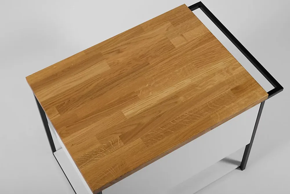 Furnidea Plan de travail en bois chêne massif naturel 50 cm pour meuble de salle de bain