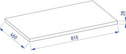 Plan De Travail Salle De Bains|Furnidea Plan de travail en bois chêne massif naturel 80 cm pour meuble de salle de bain