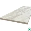 Forestea Plan de travail ilot central stratifié HPL marbre blanc 1600 x 900 x 38 mm