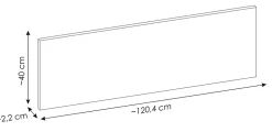 Furnidea Plan de travail pour meuble de salle de bain LINE REED GREEN vert SAUGE 120 cm