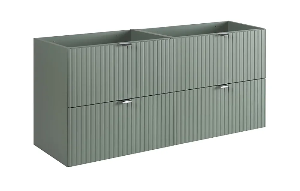 Furnidea Plan de travail pour meuble de salle de bain LINE REED GREEN vert SAUGE 120 cm