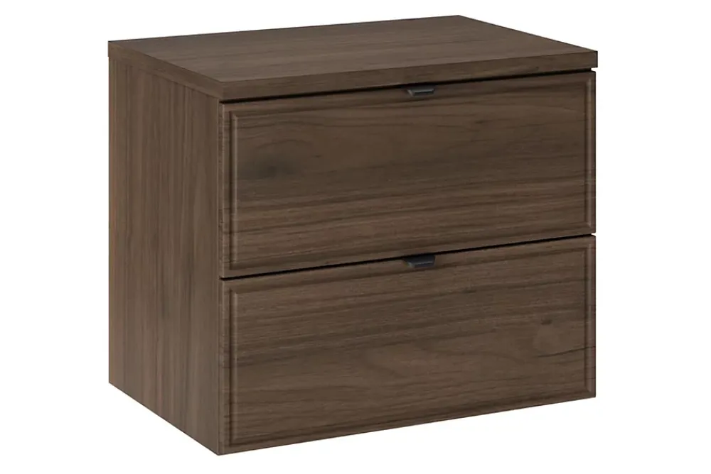 Furnidea Plan de travail pour meuble de salle de bain TERRA VILLA coloris noyer foncé 60 cm