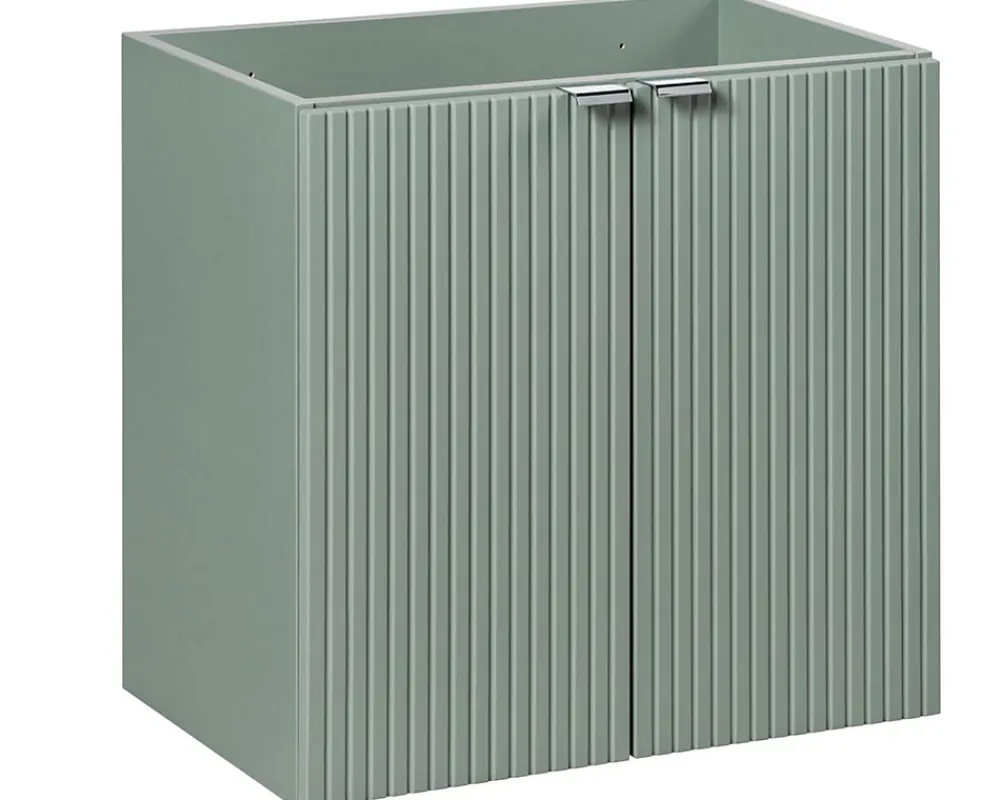 Furnidea Plan de travail pour meuble de salle de bain LINE REED GREEN vert SAUGE 60 cm