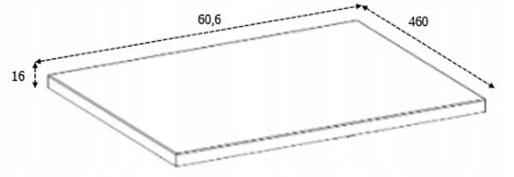 Furnidea Plan de travail pour meuble de salle de bain VENA FLOW blanc mat 60 cm