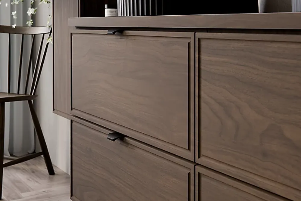 Furnidea Plan de travail pour meuble de salle de bain TERRA VILLA coloris noyer foncé 80 cm