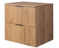 Plan De Travail Salle De Bains|Furnidea Plan de travail pour meuble de salle de bain VENA FLOW chêne Craft 80 cm