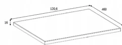Furnidea Plan de travail pour meuble de salle de bain VENA FLOW chêne Craft 120 cm