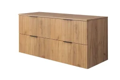 Furnidea Plan de travail pour meuble de salle de bain VENA FLOW chêne Craft 120 cm