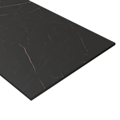 Plan De Travail Buanderie|GoodHome Plan de travail réversible compact 1 face aspect marbre noir / 1 face noir mat Nepeta L.300 x l.62 x Ép.1,2 cm