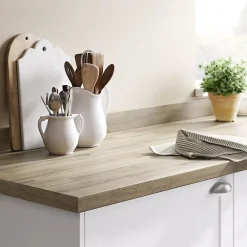 Plan De Travail Buanderie|GoodHome Plan de travail stratifié aspect bois Kabsa L.300 x l.62 x Ép.3,8 cm