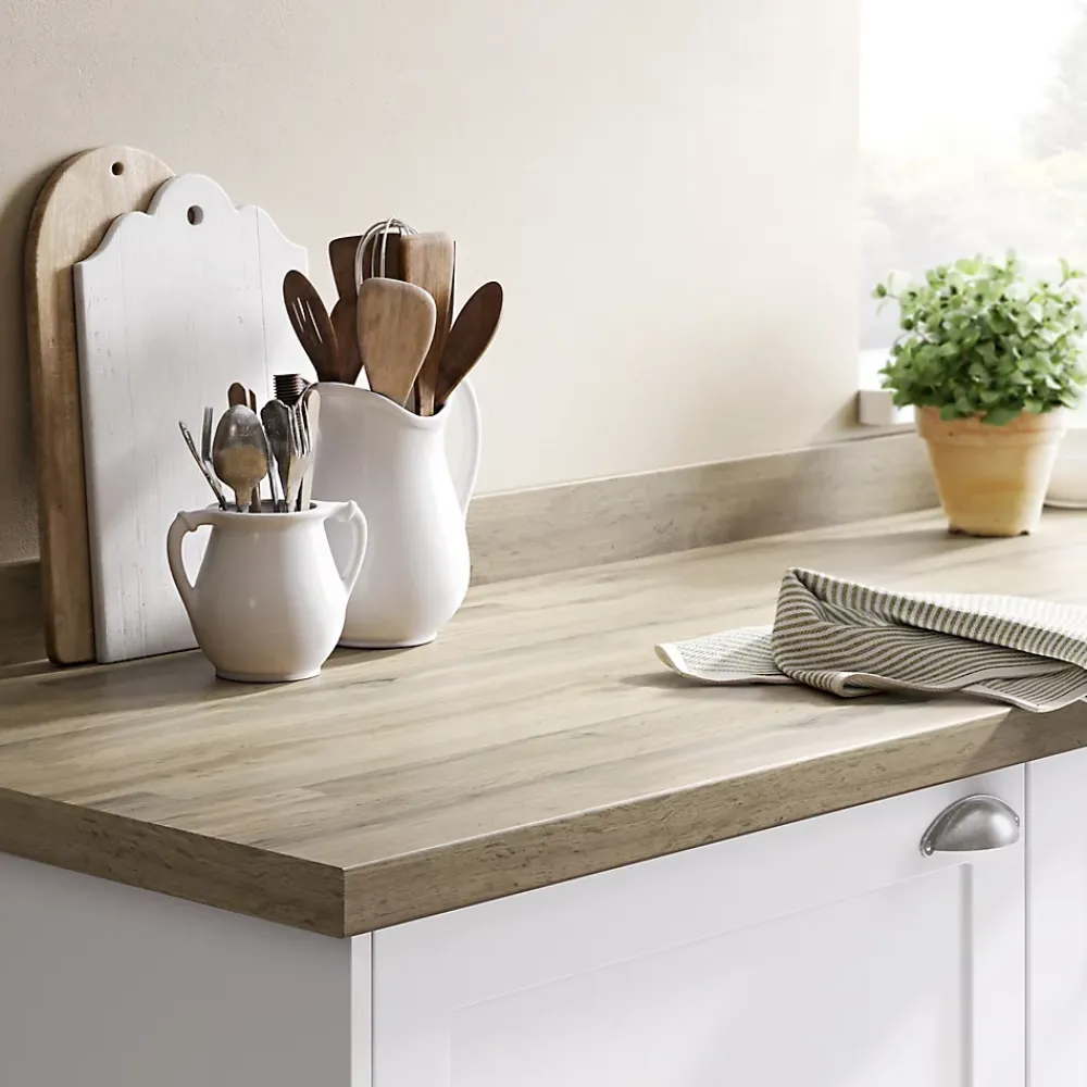 Plan De Travail Buanderie|GoodHome Plan de travail stratifié aspect bois Kabsa L.300 x l.62 x Ép.3,8 cm