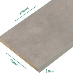 Forestea Plan de travail stratifié béton 2750 x 640 x 28 mm