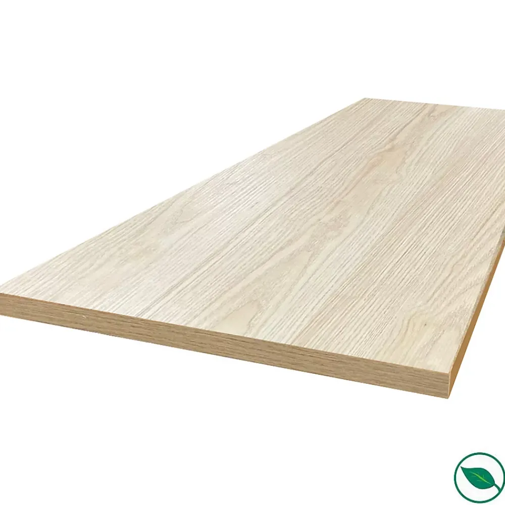 Plan De Travail Buanderie|Forestea Plan de travail stratifié HPL chêne clair 3000 x 650 x 38 mm