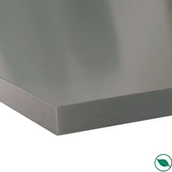 Forestea Plan de travail stratifié HPL aluminium 3000 x 650 x 38 mm