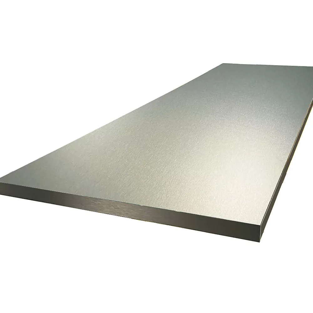 Forestea Plan de travail stratifié HPL aluminium 2000 x 650 x 38 mm
