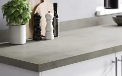 GoodHome Plan de travail stratifié gris effet béton L.300 x l.62 x ép.3,8 cm, Kala
