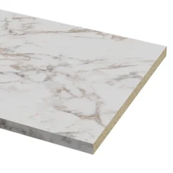 Plan De Travail Buanderie| Plan de travail stratifié aspect marbre beige GoodHome Berberis L.300 x Ép.3,8 cm