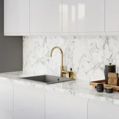 Plan De Travail Buanderie|GoodHome Plan de travail stratifié aspect quartzite Berberis L.300 x Ép.3,8 cm
