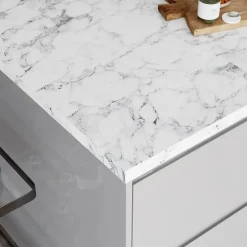 Plan De Travail Buanderie|GoodHome Plan de travail stratifié aspect quartzite Berberis L.300 x Ép.3,8 cm