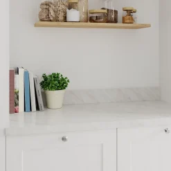 GoodHome Plan de travail stratifié effet soft quartz Kala L.300 x Ép.3,8 cm