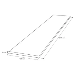 Plan De Travail Buanderie|GoodHome Plan de travail stratifié décor fusion granit Berberis L.300 x Ép.3,8 cm