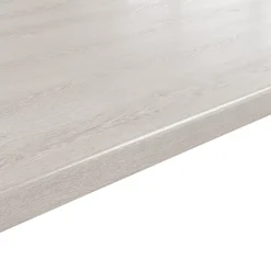 GoodHome Plan de travail stratifié aspect bois blanc Kabsa L.300 x l.62 x Ép.3,8 cm