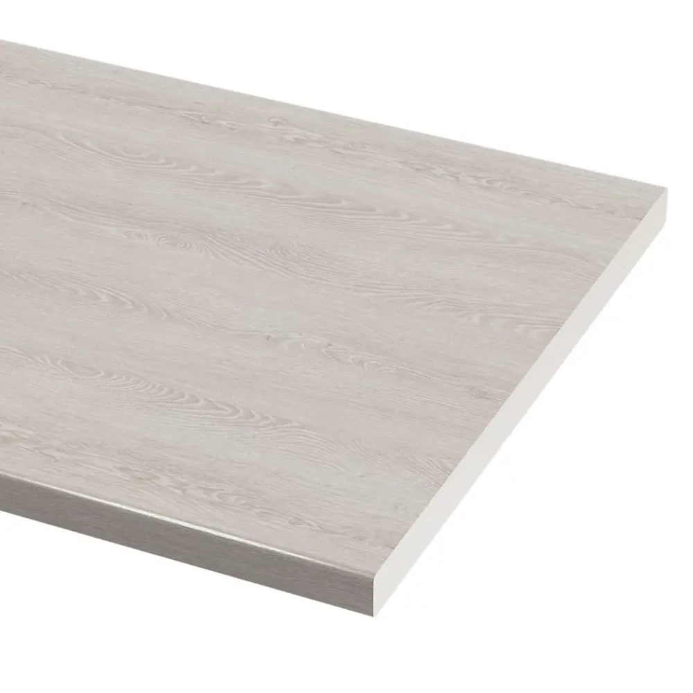 GoodHome Plan de travail stratifié aspect bois blanc Kabsa L.300 x l.62 x Ép.3,8 cm