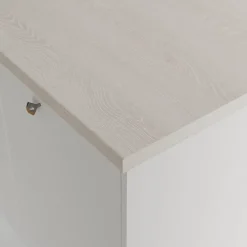 GoodHome Plan de travail stratifié aspect bois blanc Kabsa L.300 x l.62 x Ép.3,8 cm