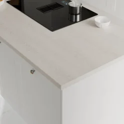 GoodHome Plan de travail stratifié aspect bois blanc Kabsa L.300 x l.62 x Ép.3,8 cm