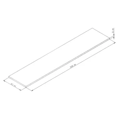 GoodHome Plan de travail stratifié aspect bois blanc Kabsa L.300 x l.62 x Ép.3,8 cm