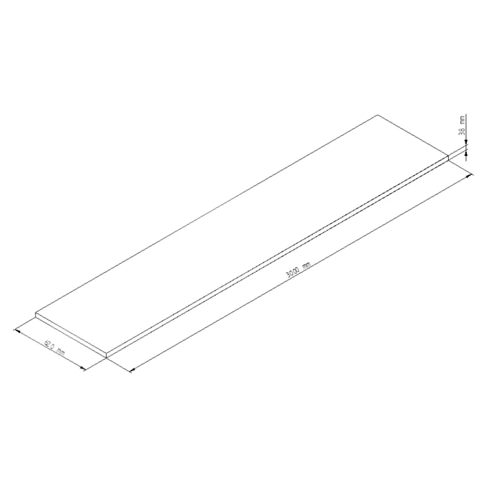 GoodHome Plan de travail stratifié aspect bois blanc Kabsa L.300 x l.62 x Ép.3,8 cm