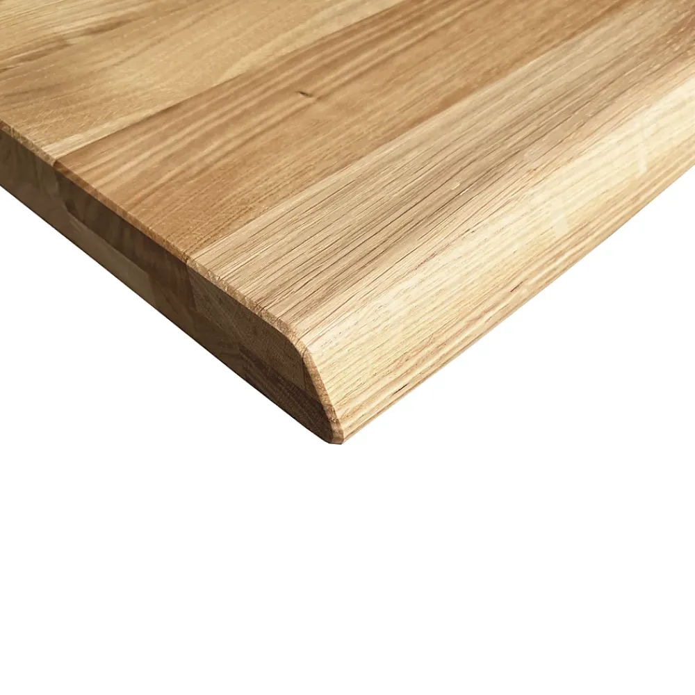 Wood&Sens Plan de vasque Chêne Pré-Huilé bois bord naturel, l.91 x H.49 cm, Ep.40 mm