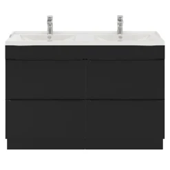 Plan Double Vasque|GoodHome Plan double vasque blanc en céramique l.120 cm Lana