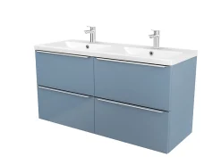 Plan Double Vasque|GoodHome Plan double vasque blanc en céramique l.120 cm Nira
