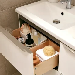 Plan Double Vasque|GoodHome Plan double vasque blanc en céramique l.120 cm Nira