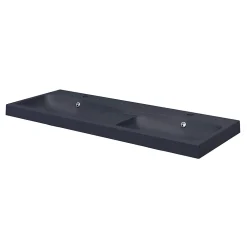 GoodHome Plan double vasque noir Mila 120 cm