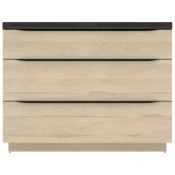 Plan double vasque noir mat en résine l.120 cm, Pamili