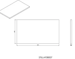 Naturel Plan Stilla 80x2,5x46 cm noir (STILLAF08007)