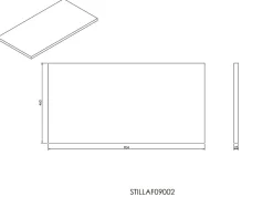 Naturel Plan Stilla 90x2,5x46 cm blanc (STILLAF09002)