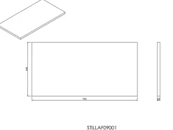 Naturel Plan Stilla 90x2,5x46 cm marron (STILLAF09001)